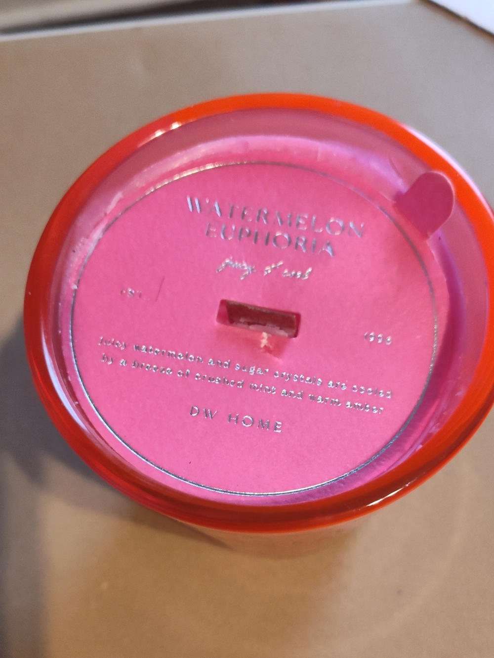 DW Home Watermelon Euphoria Pink and Red Candle